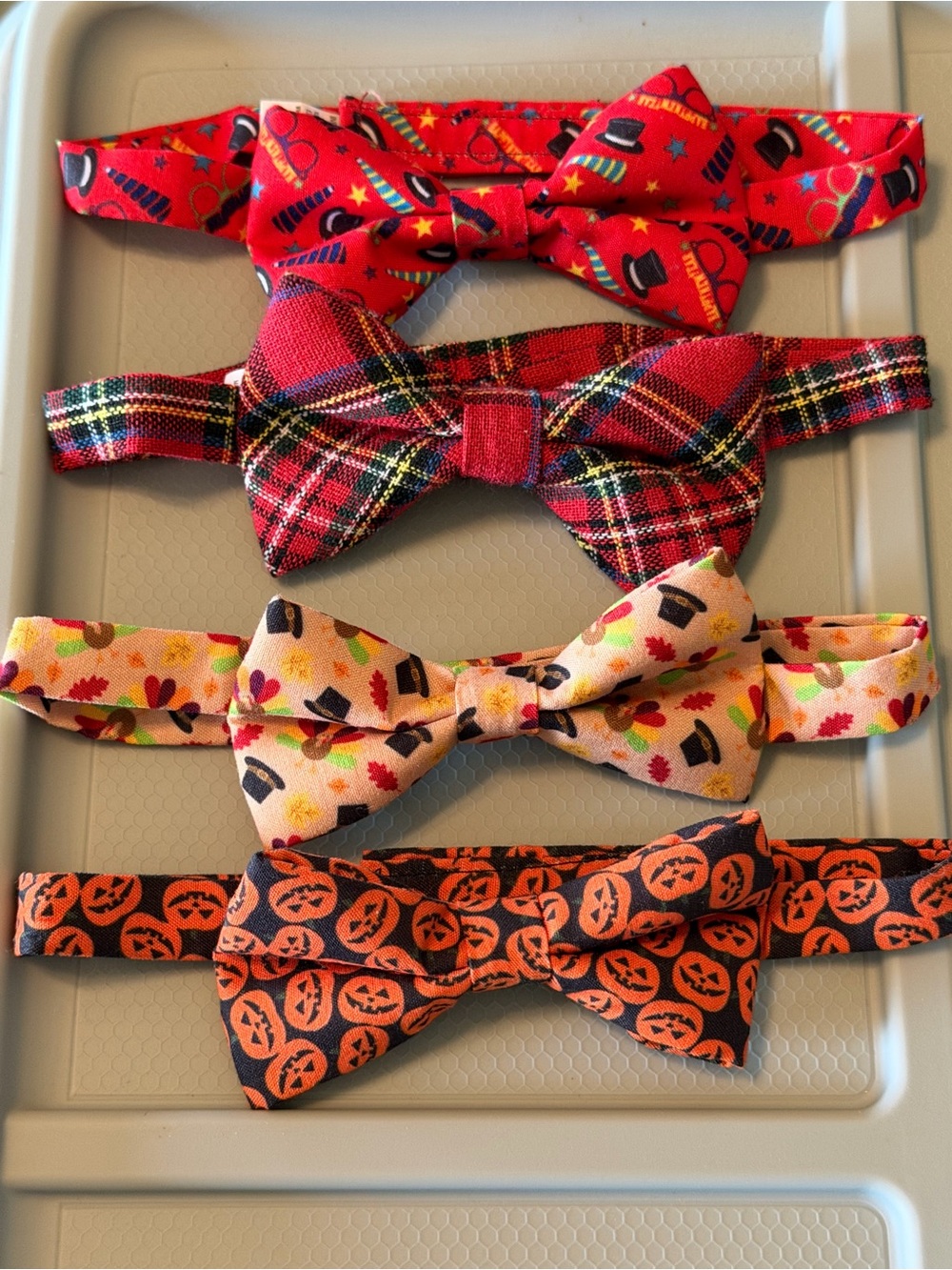Baby Holiday Velcro Bow Tie Set - Halloween, Thanksgiving, Christmas, New Year’s
